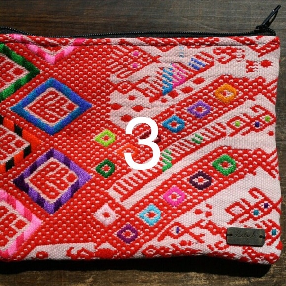Recycled Textile makeup bag/clutch Guatemalan - Picture 4 of 6