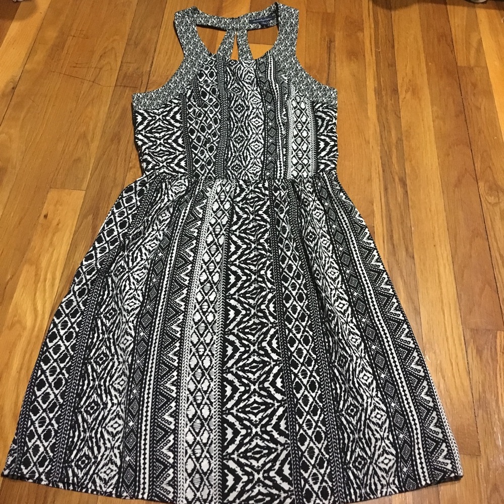 Black and White Print Dress