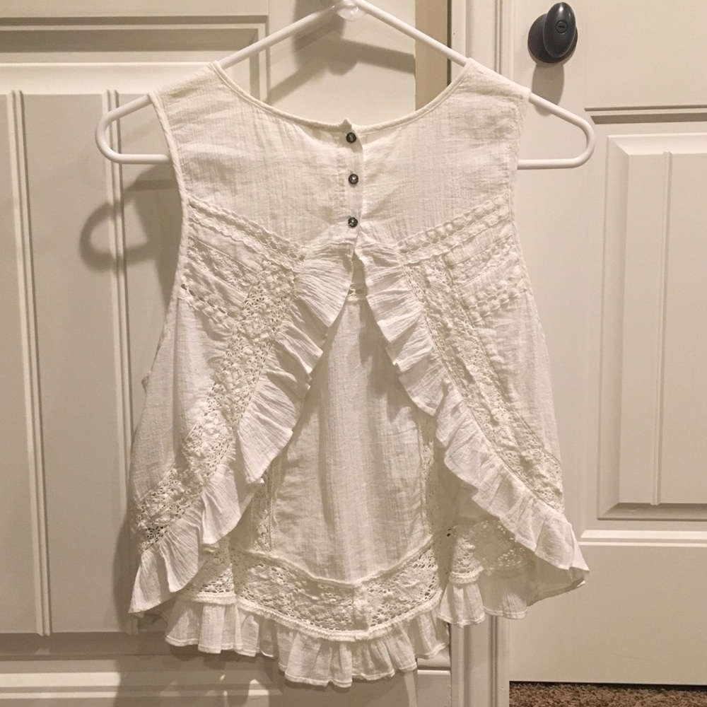 Free People ruffle tank
