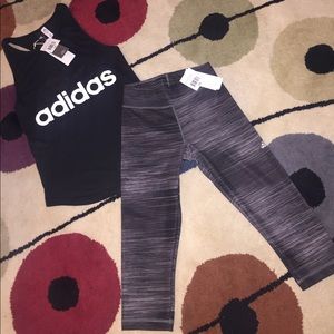 NWT ADIDAS TANK & CAPRI SET