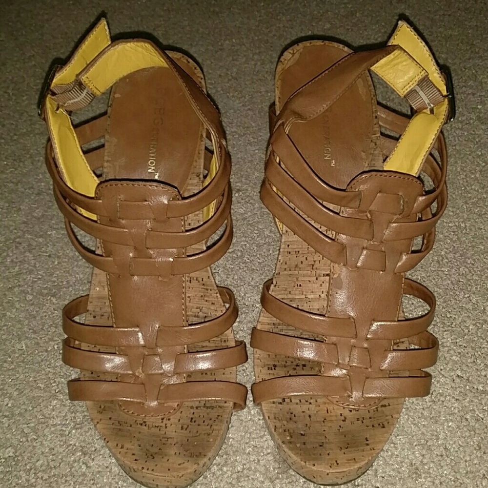 BCBG wedge sandals