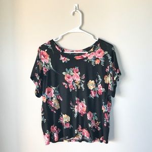 Forever 21 Black Floral Shirt