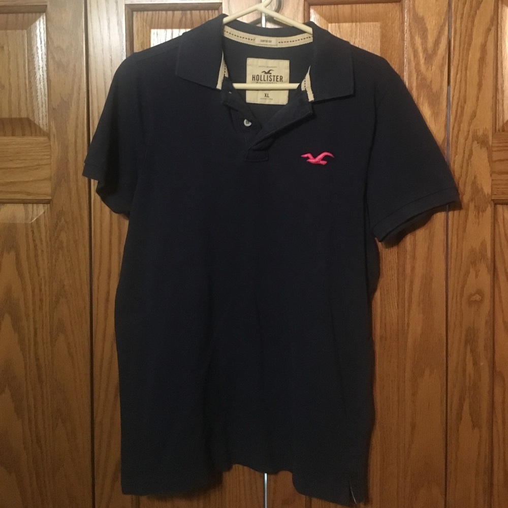 Hollister Navy Blue Polo XL