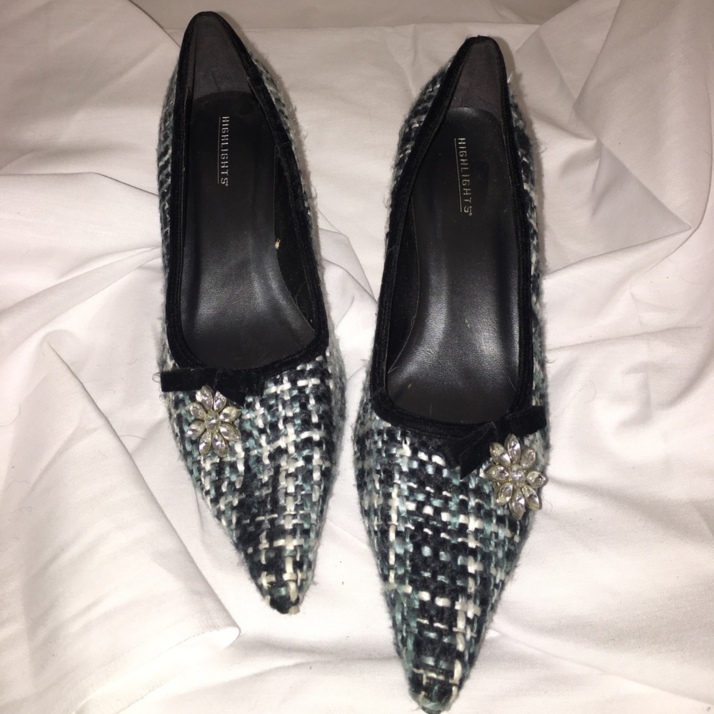 HIGHLIGHT 7.5 " Boucle" material heels. - Picture 3 of 5