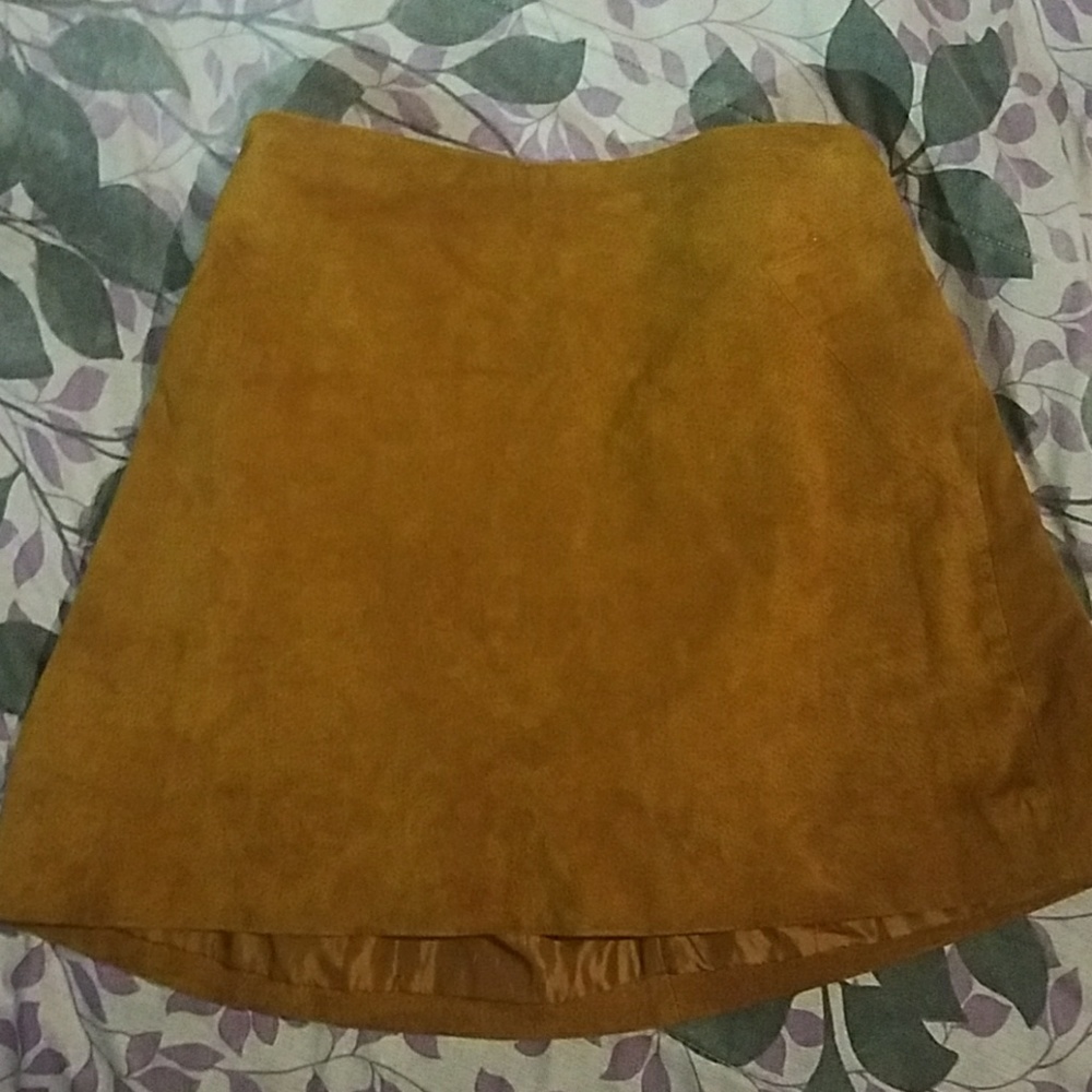 Tan suede skirt