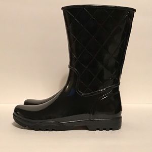 Sperry Top Sider Black Quilted Rainboots ☔️