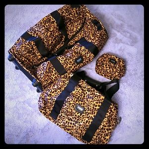 Victorias Secret Cheetah luggage set suitcase