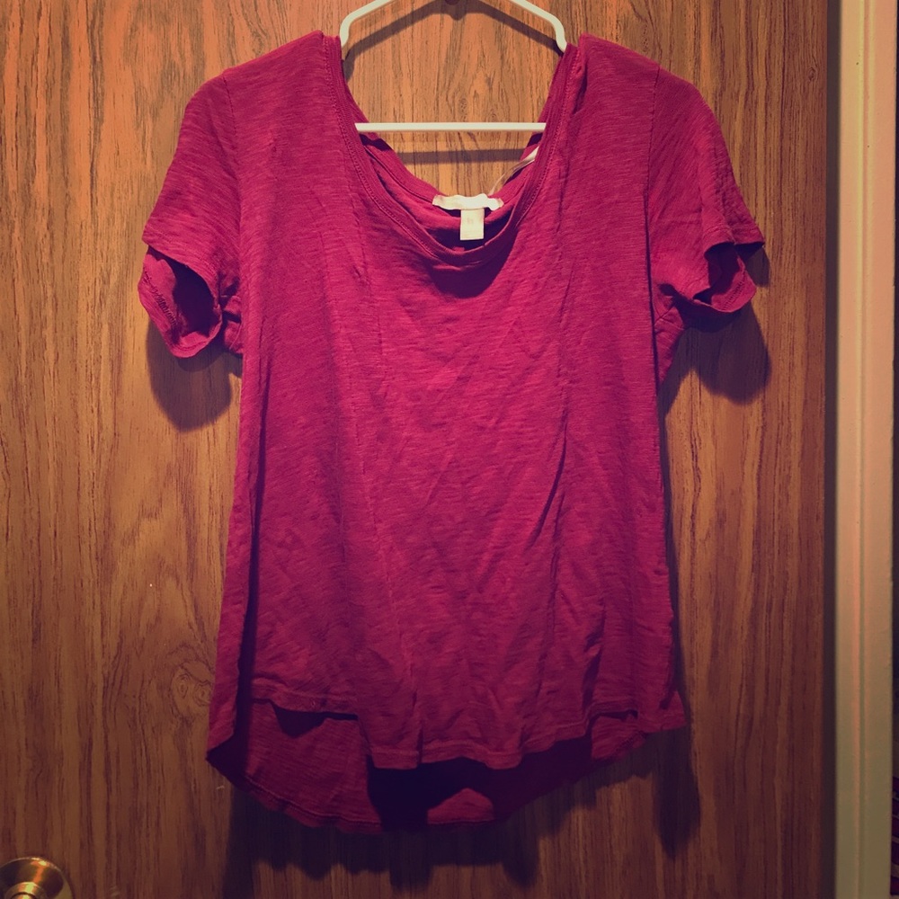 Plain Burgamy tee shirt