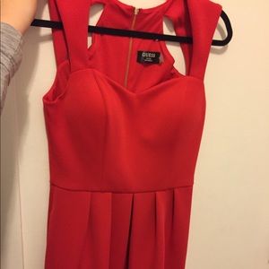 brand new red Guess dress with fun skirt