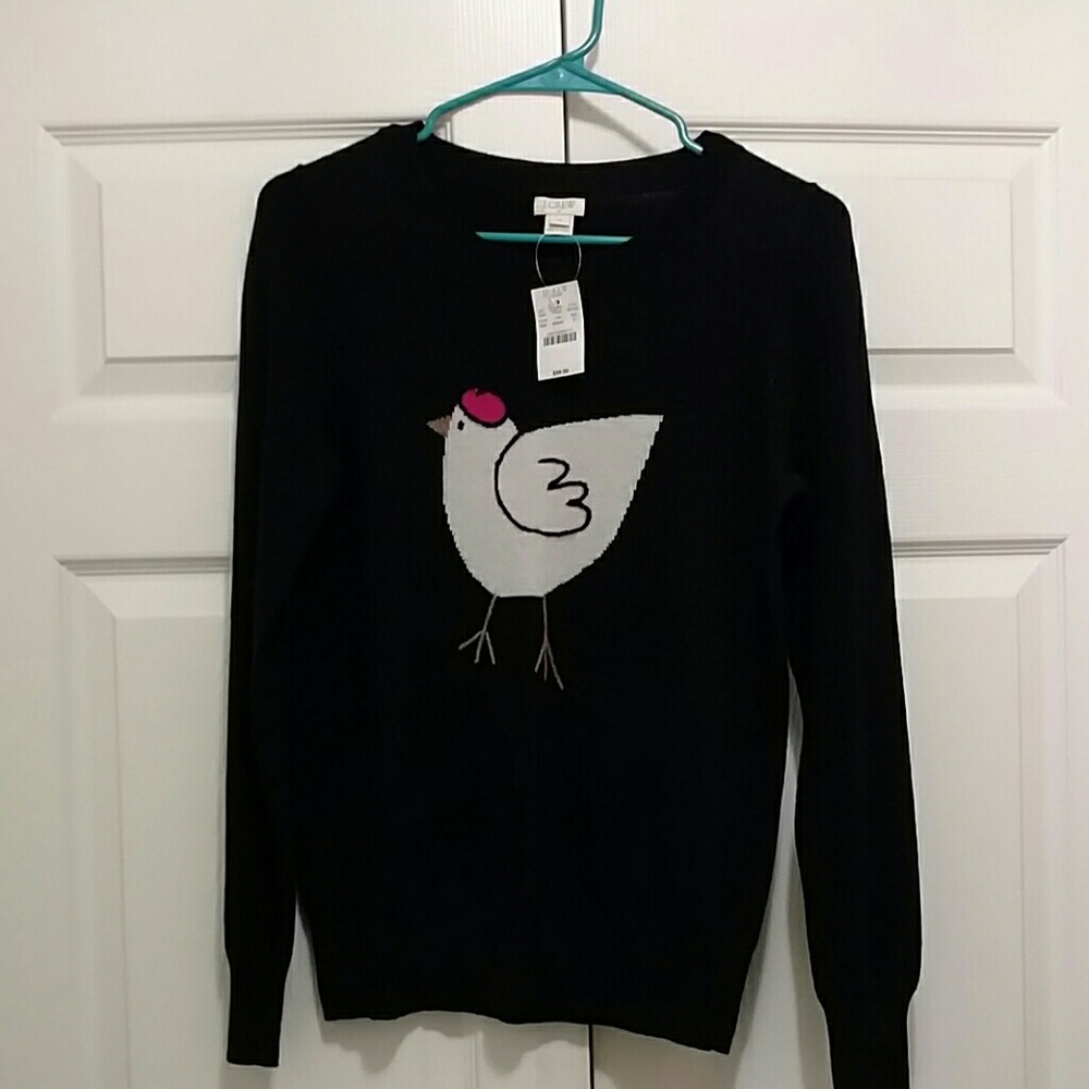 J. Crew french chicken navy sweater