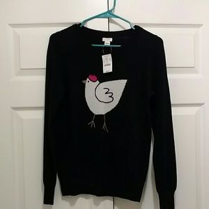 J. Crew french chicken navy sweater