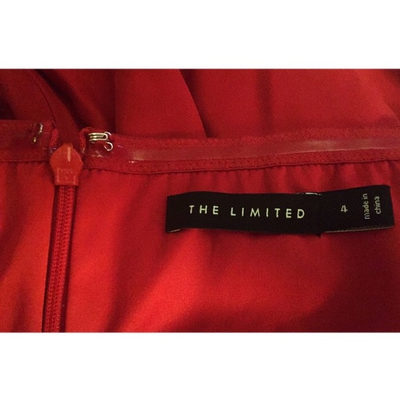 The Limited Red Silk Strapless Dress Size 4 - Picture 4 of 5