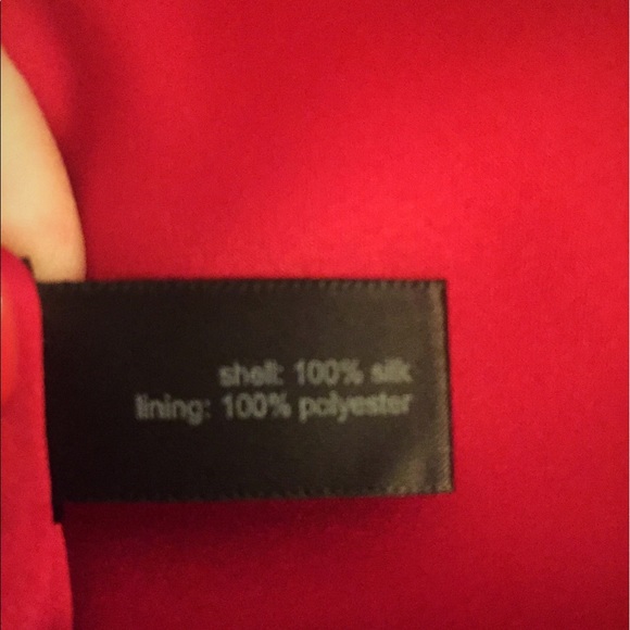 The Limited Red Silk Strapless Dress Size 4 - Picture 5 of 5