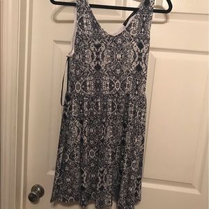 Navy and white dress