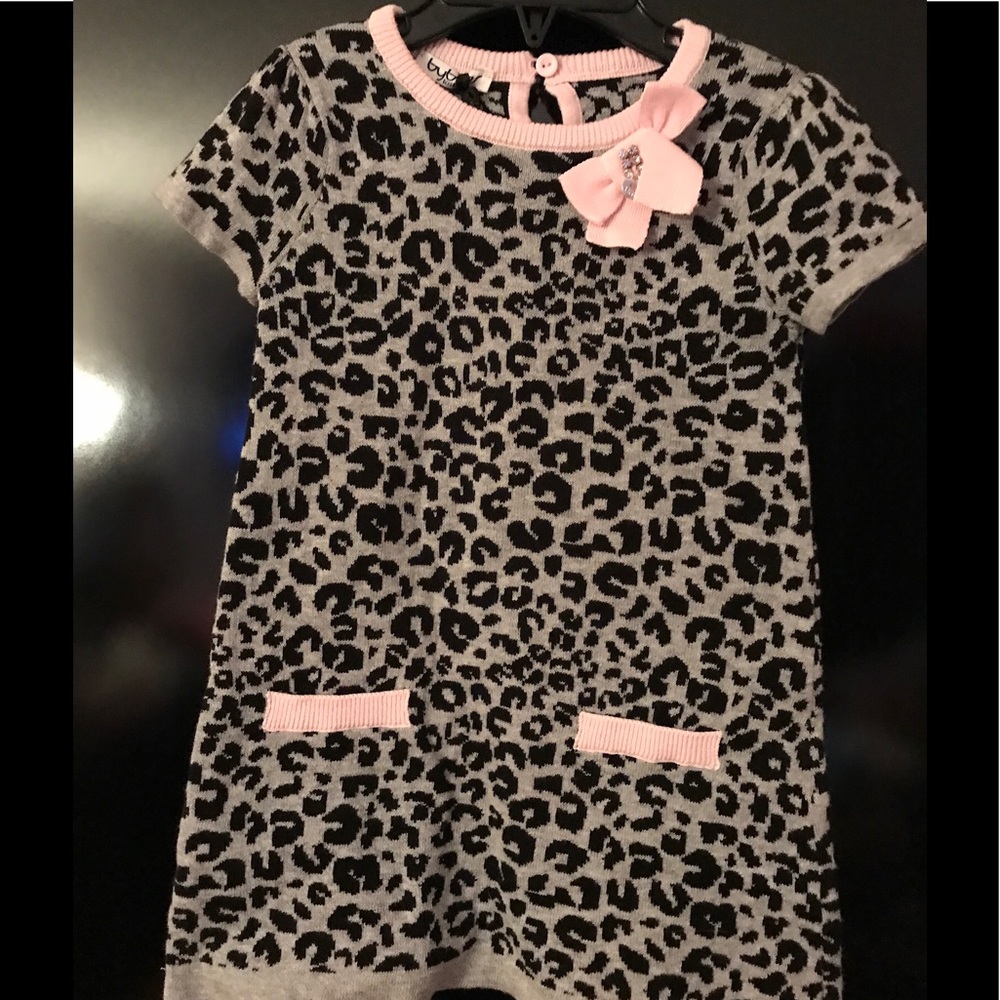 Byblos Infant Wool/Cotton Leopard Print Dress