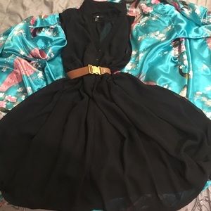 Black flowing dress