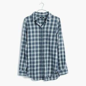 Madewell Flannel Slim Boy Shirt Size XXS