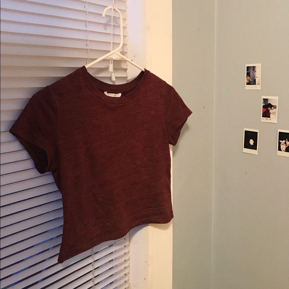 Red crop top