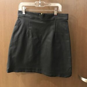 Black leather skirt, size S