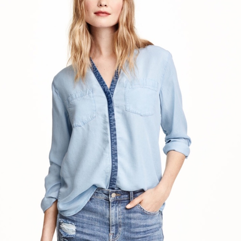 H&M Lyocell Denim Shirt (Fit loose)
