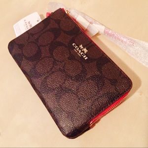 Brown Coach Wristlet