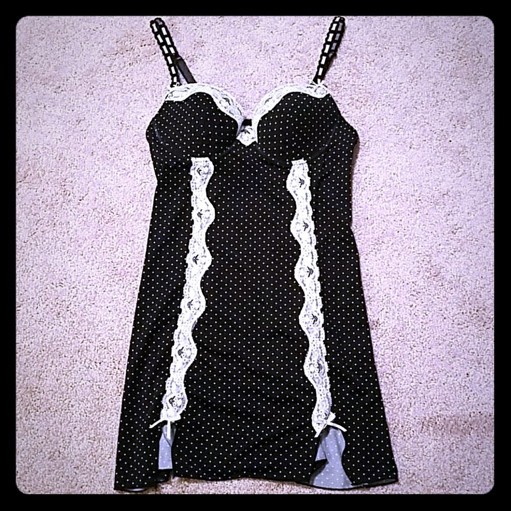 Black Polka dot Lingerie