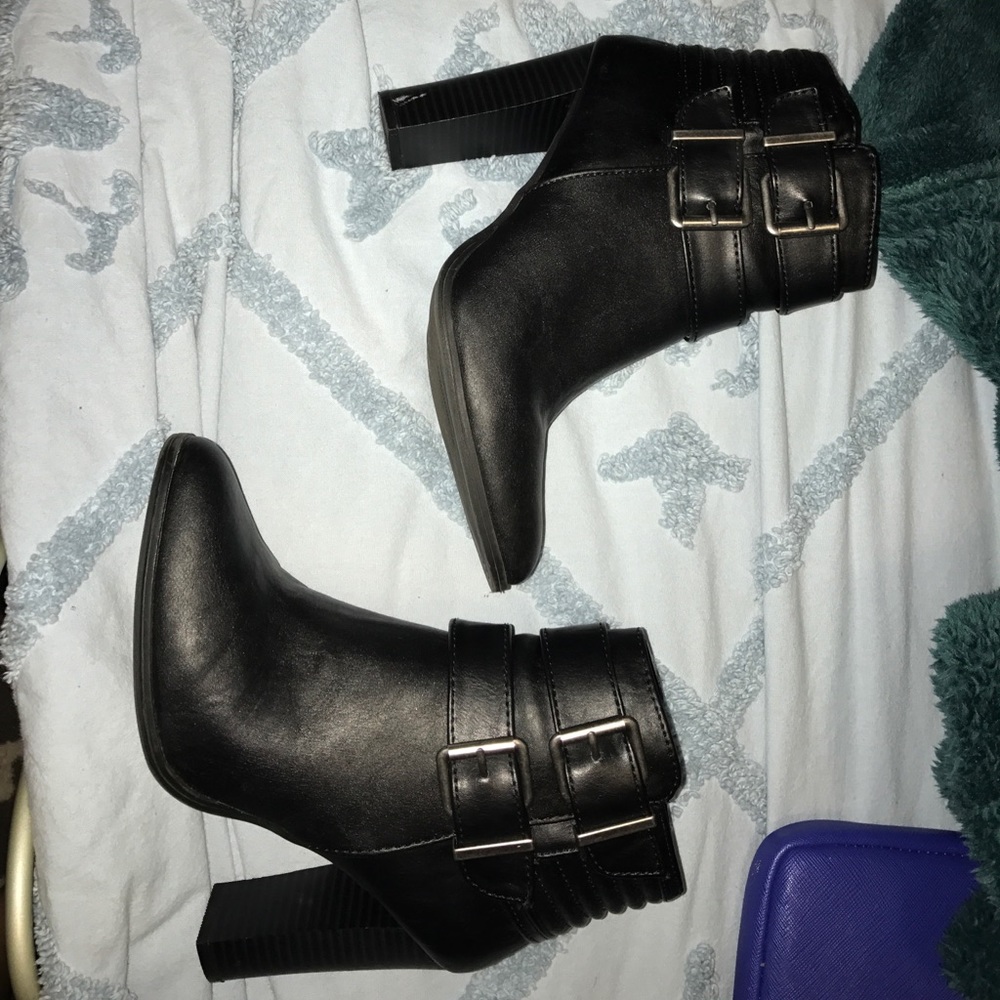 Black heel boots from Express