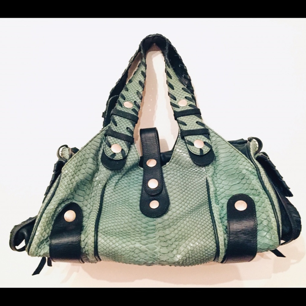 Silverado Python Bag in Green