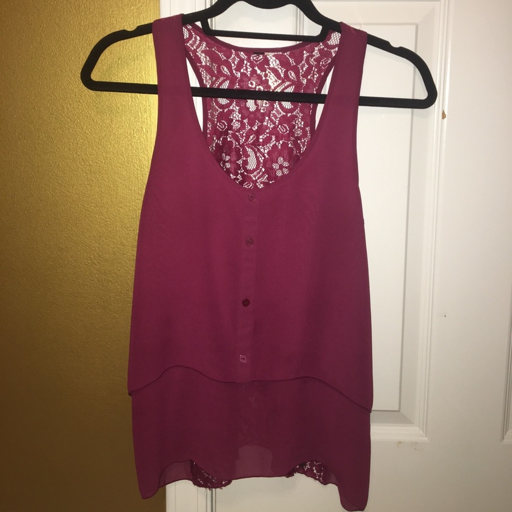 Dressy Tank Top with Lace Back!