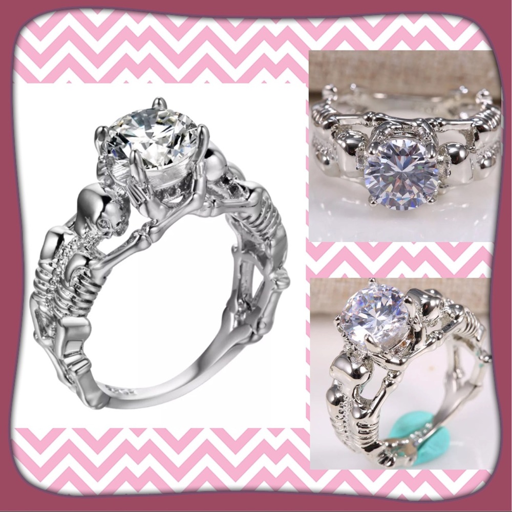 Skeleton White Topaz Ring - Picture 1 of 1
