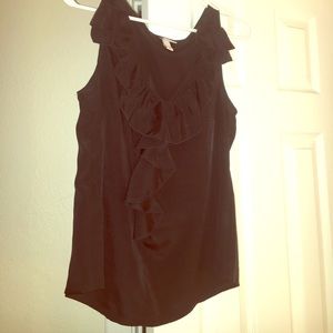 Cute black ruffle blouse