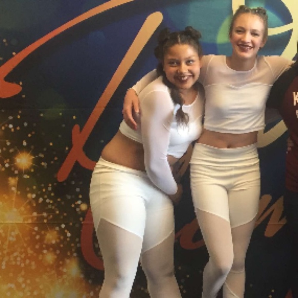 White Mesh Dance Costume