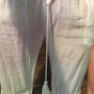 White beach pants rip curl XL new with tags
