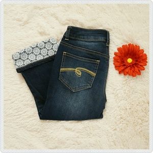 Girls Justice Crochet Cuff Crop Jeans