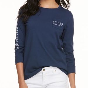 Vineyard Vines Navy Tee *Sticker Included!!*