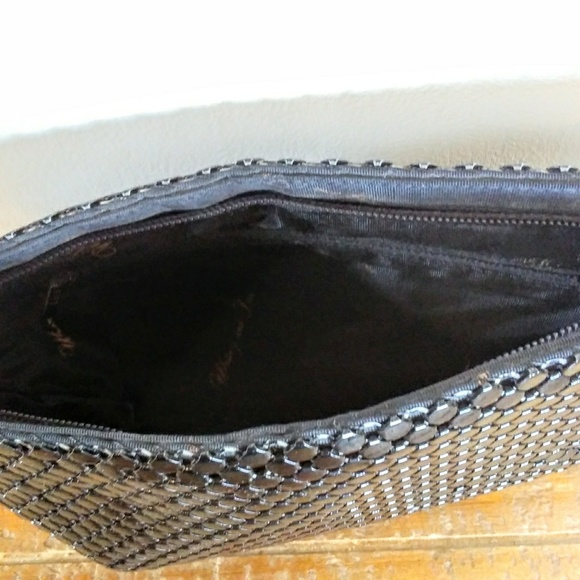 Whiting and Davis Black Mesh Clutch NWOT - Picture 3 of 3