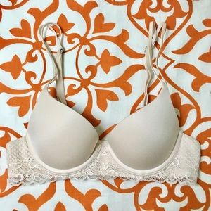 Aerie Sunnie Push-up Cream Lace Bra 30A