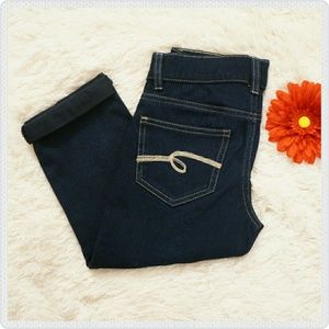 Girls Justice Cuff Knit Crop Jeans