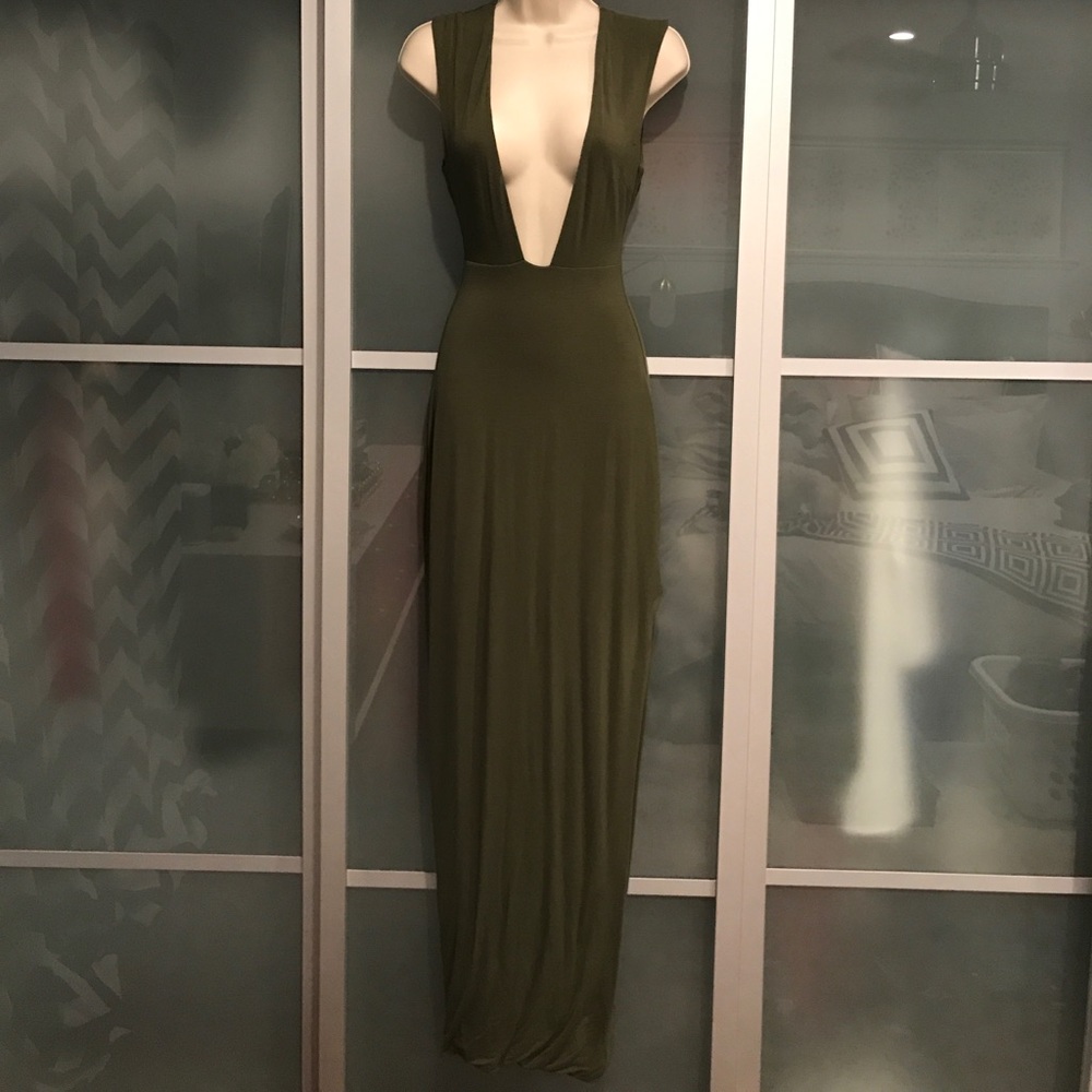 Olive green maxi