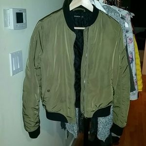 Green bomber jacket