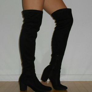 Suede Thigh-High Boots!