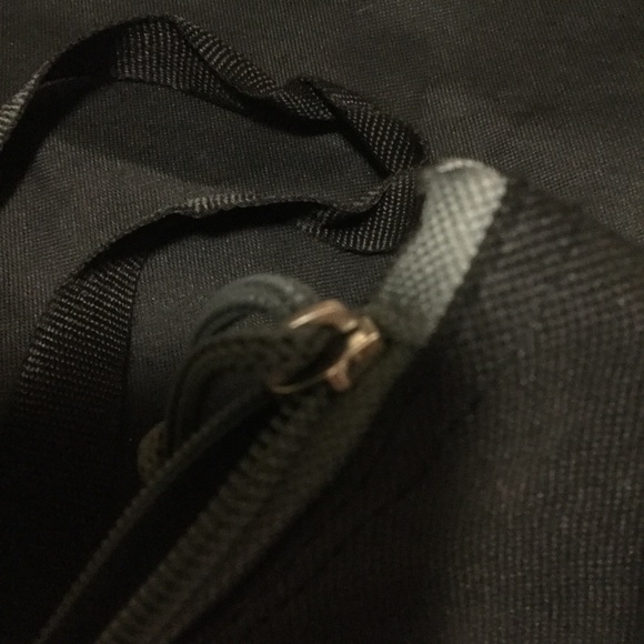 Black Canvas zippered Tote - Picture 2 of 2