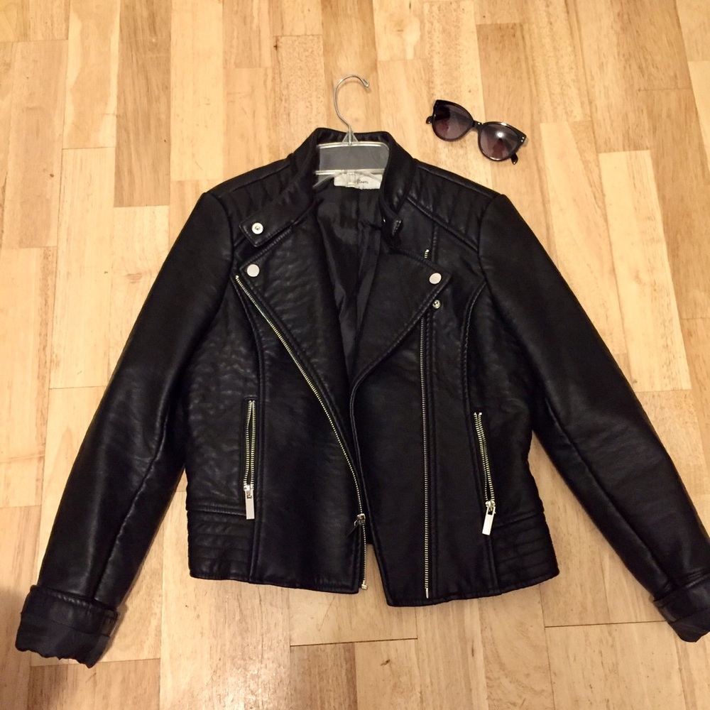 Wildflower Faux Leather Jacket 10/10