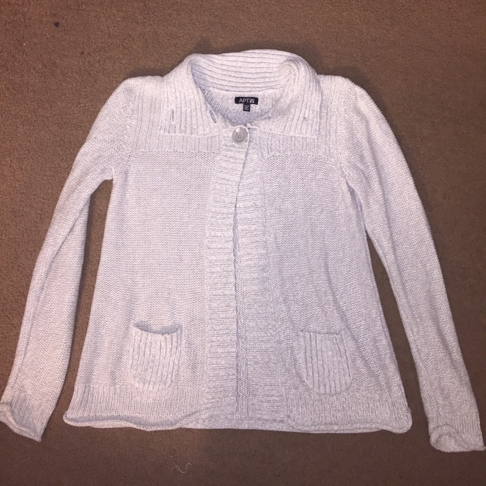 Apt 9 Petite White Knit Sweater