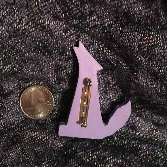 WOLF PIN Vintage Hand Crafted Moon Stars Coyote - Picture 5 of 5