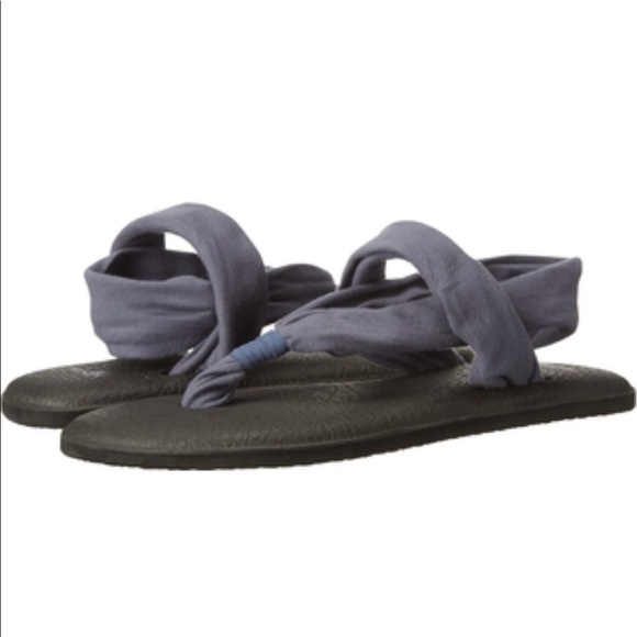 Sanuk Yoga Sling 2 Slate Blue Sandals 🍭 Authentic - Picture 2 of 4