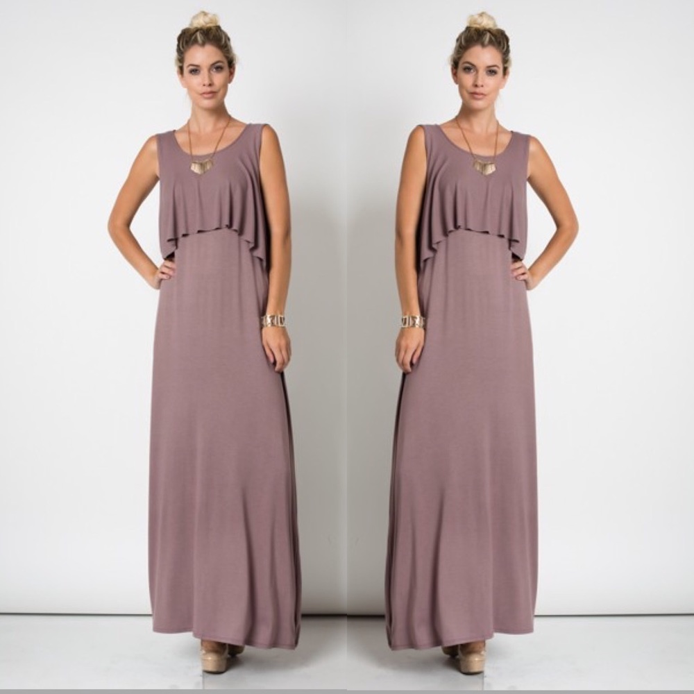 CLEARANCE Mauve Maxi Dress - Picture 1 of 2