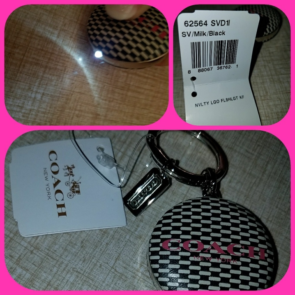 Coach LED Flashlight Keychain Charm