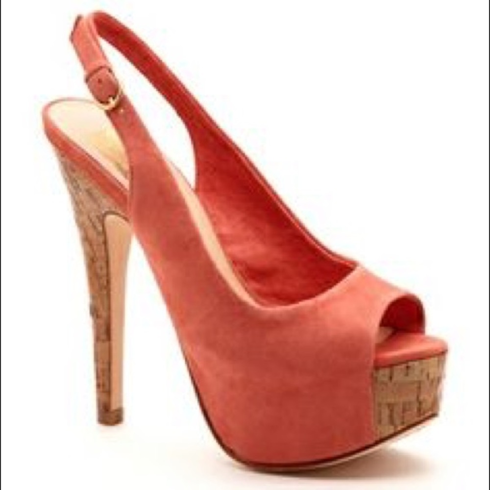 Dolce Vita Dolores Sling back suede pumps Coral