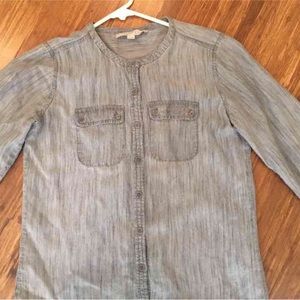 Grey button down shirt